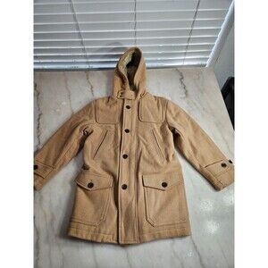 Classic Camel Hooded Winter Coat with Plush Lining for Kids - GapKids M(8)